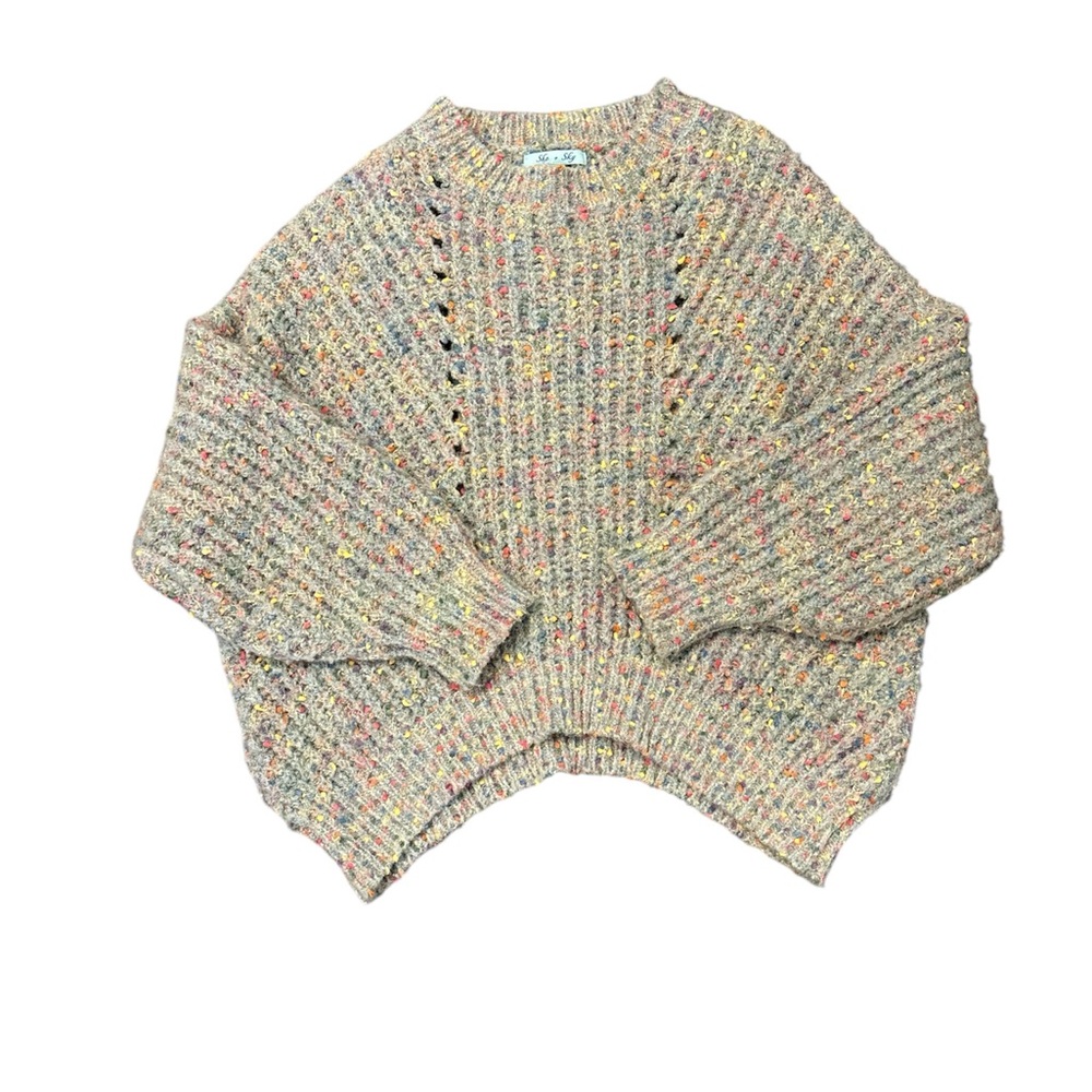 She + Sky Oversized Sweater